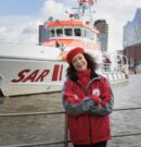 Schauspielerin Barbara Wussow besucht den Seenotrettungskreuzer HAMBURG