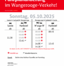 Fähren nach Wangerooge am 5.10.25