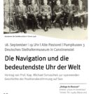 Die Navigation und die bedeutendste Uhr der Welt